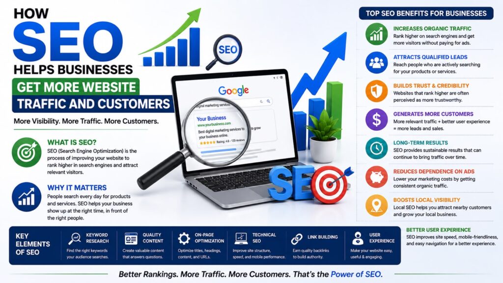 How SEO Helps Businesses Get More Website Traffic and Customers